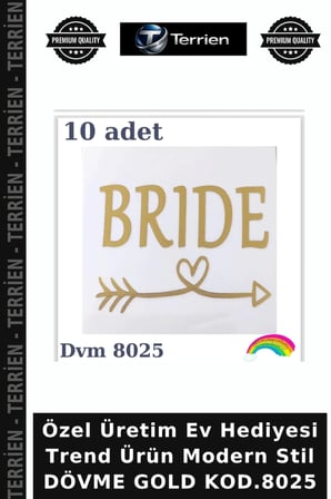 Özel Üretim Ev Hediyesi Trend Ürün Modern Stil DÖVME GOLD KOD.8025