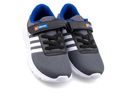 Çocuk Günlük Cırtlı Lastikli Fileli Sneaker Spor Ayakkabı Okul Ayakkabısı