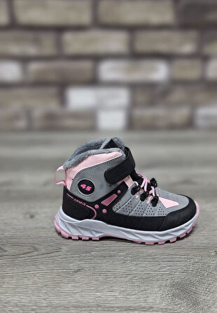 Rahat  İçi Kürklü  Outdoor Spor Bağcıklı Cırtlı Çocuk  Botu