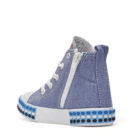 Çocuk Günlük Keten Fermuarlı  Sneaker Spor Ayakkabı Okul Ayakkabısı