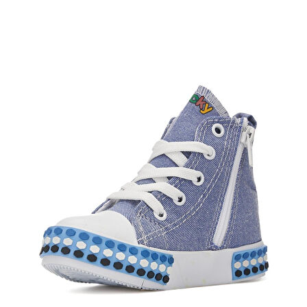 Çocuk Günlük Keten Fermuarlı  Sneaker Spor Ayakkabı Okul Ayakkabısı