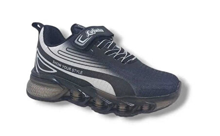 Çocuk Günlük Su İtici Şeffaf Taban Sneaker Spor Ayakkabı Okul Ayakkabısı