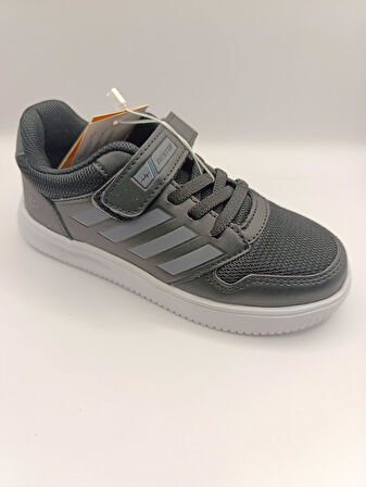 Çocuk Günlük Cırtlı Lastikli Fileli Sneaker Spor Ayakkabı Okul Ayakkabısı