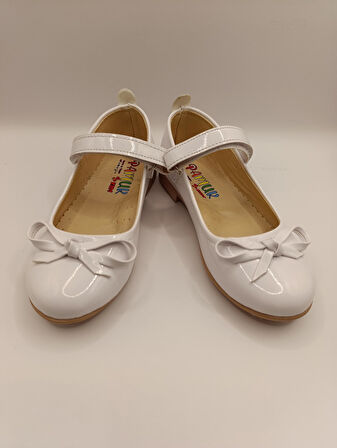 Kız Çocuk Rugan Kaydırmaz Taban Bıyık Babet