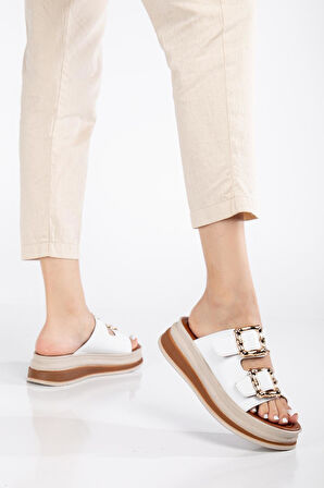 Günlük Kadın Terlik Çift Tokalı Yumuşak Rahat Ortopedik