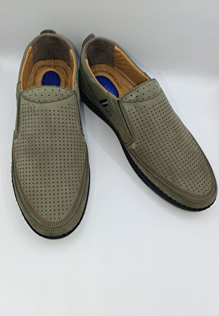 %100 İçi Dışı Hakiki Deri Ortopedik Erkek Yazlık Rahat Günlük Hafif Çarık Ayakkabı 