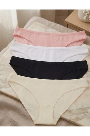 Kadın 4'lü Rahat Kullanım Bikini Külot