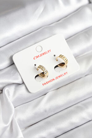 14K Gold Renk Kaplama CM Kadın Küpe