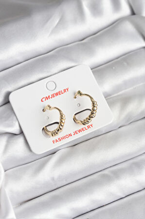 14K Gold Renk Kaplama CM Kadın Küpe