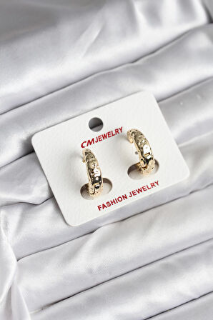 14K Gold Renk Kaplama CM Kadın Küpe