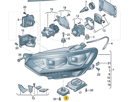 Vw Passat B8 2014-2018 AFS Adaptif Far Beyni 3G0941329
