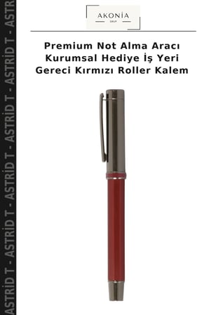 Premium Not Alma Aracı Kurumsal Hediye İş Yeri Gereci Kırmızı Roller Kalem