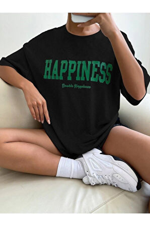 Unisex Tutulma Baskılı Oversize Boyfriend T-Shirt