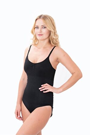 1 Beden Incelten Sıkılaştırıcı Toparlayıcı Zıbın (çıtçıtlı) Korse 2 Adet Siyah Renk