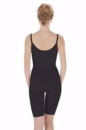 Siyah 1 Beden Incelten Dikişsiz Tam Boy Korse