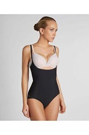 Kadın Siyah Form Angel Gögüs Altı Çıtçıtlı Body Korse