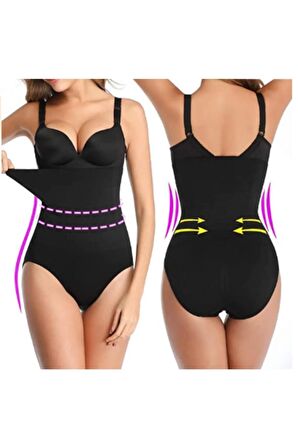 Kadın Siyah Slip Korse 1 Beden Incelme Garantili