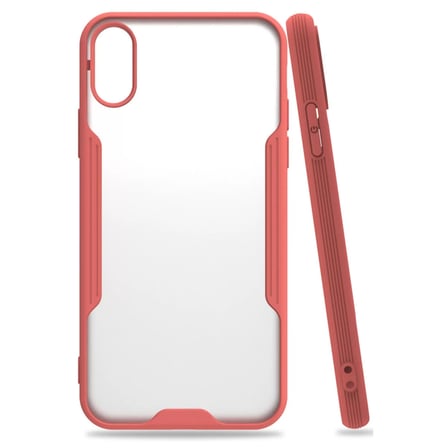 Newface Apple iPhone X Kılıf Platin Silikon - Pembe