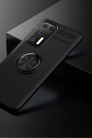 Newface Huawei P40 Kılıf Range Yüzüklü Silikon - Siyah