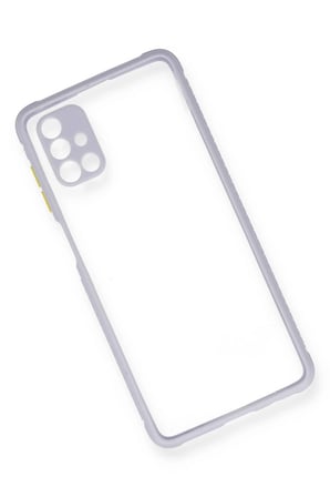 Newface Samsung Galaxy M51 Kılıf Miami Şeffaf Silikon - Lila