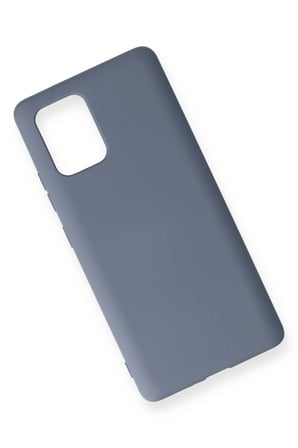 Newface Samsung Galaxy A91 / S10 Lite Kılıf Nano içi Kadife Silikon - Gri