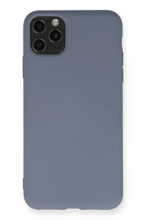 Newface Apple iPhone 11 Pro Max Kılıf Nano içi Kadife Silikon - Gri