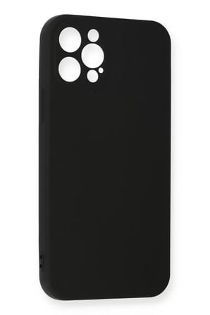 Newface Apple iPhone 12 Pro Max Kılıf Nano içi Kadife Silikon - Siyah