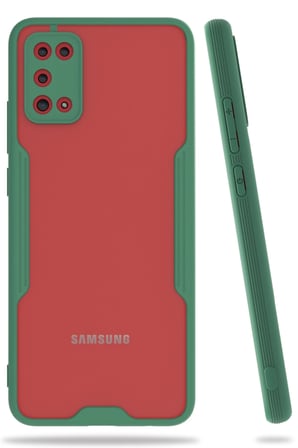 Newface Samsung Galaxy A02S Kılıf Platin Silikon - Yeşil