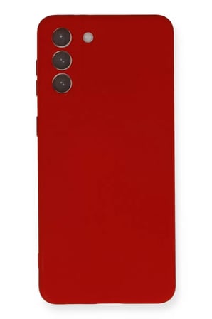 Newface Samsung Galaxy S21 Plus Kılıf Nano içi Kadife Silikon - Kırmızı