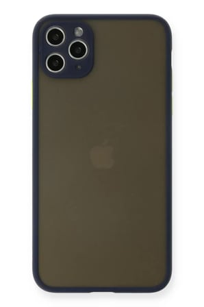 Newface Apple iPhone 11 Pro Max Kılıf Montreal Silikon Kapak - Lacivert