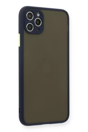 Newface Apple iPhone 11 Pro Max Kılıf Montreal Silikon Kapak - Lacivert