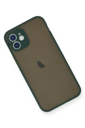 Newface Apple iPhone 12 Mini Kılıf Montreal Silikon Kapak - Yeşil