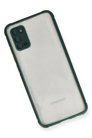 Newface Samsung Galaxy A02S Kılıf Miami Şeffaf Silikon - Koyu Yeşil