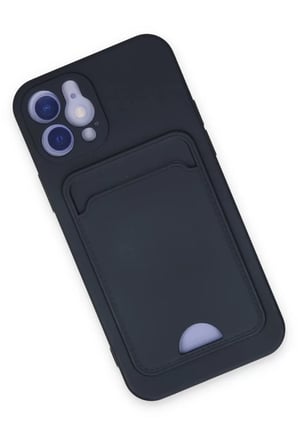 Newface Apple iPhone 12 Kılıf Kelvin Kartvizitli Silikon - Lacivert