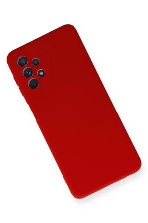Newface Samsung Galaxy A52 Kılıf Nano içi Kadife Silikon - Kırmızı