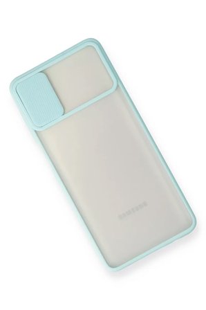 Newface Samsung Galaxy M51 Kılıf Palm Buzlu Kamera Sürgülü Silikon - Turkuaz