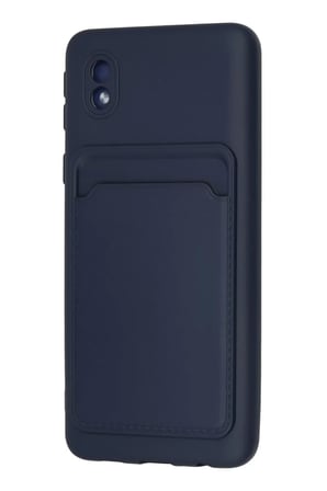Newface Samsung Galaxy A01 Core Kılıf Kelvin Kartvizitli Silikon - Lacivert
