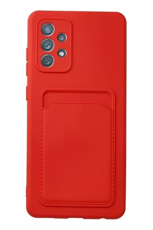 Newface Samsung Galaxy A32 Kılıf Kelvin Kartvizitli Silikon - Kırmızı