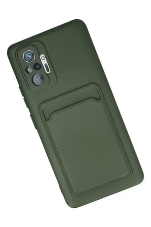 Newface Xiaomi Redmi Note 10 Pro Kılıf Kelvin Kartvizitli Silikon - Koyu Yeşil