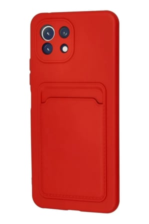 Newface Xiaomi Mi 11 Kılıf Kelvin Kartvizitli Silikon - Kırmızı