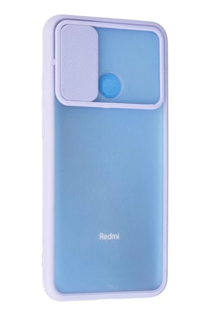 Newface Xiaomi Redmi 9C Kılıf Palm Buzlu Kamera Sürgülü Silikon - Lila