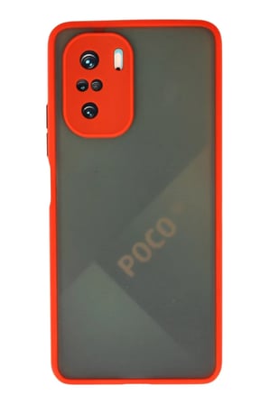 Newface Xiaomi Poco F3 Kılıf Montreal Silikon Kapak - Kırmızı