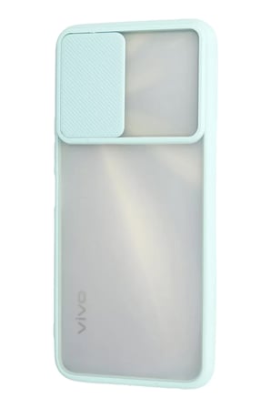 Newface Vivo Y11S Kılıf Palm Buzlu Kamera Sürgülü Silikon - Turkuaz