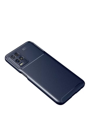 Newface Oppo A54 4G Kılıf Auto Focus Karbon Kapak - Lacivert