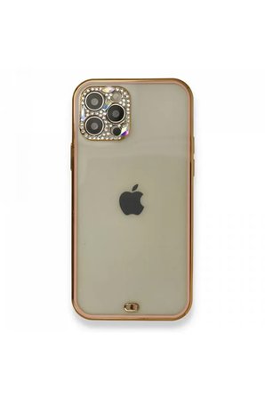Newface Apple iPhone 12 Pro Kılıf Liva Taşlı Silikon - Pembe