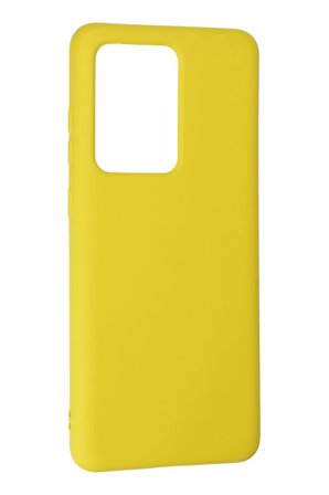 Newface Samsung Galaxy S20 Ultra Kılıf Nano içi Kadife Silikon - Sarı