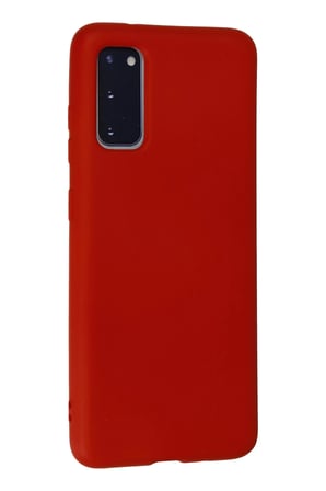 Newface Samsung Galaxy S20 Kılıf Nano içi Kadife Silikon - Kırmızı
