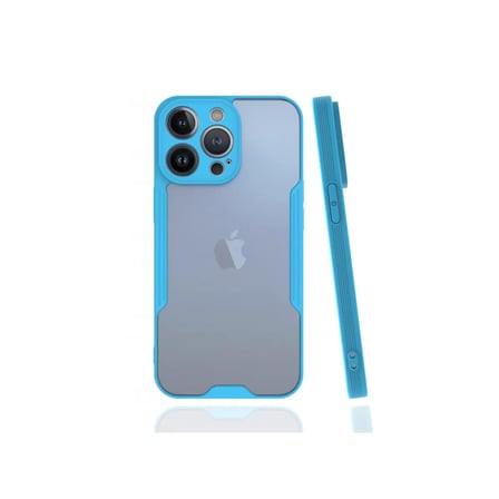 Newface Apple iPhone 13 Pro Kılıf Platin Silikon - Mavi