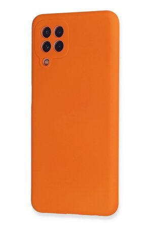 Newface Samsung Galaxy A22 Kılıf Nano içi Kadife Silikon - Turuncu