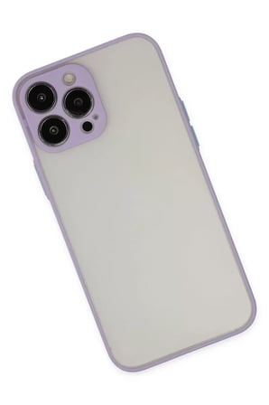 Newface Apple iPhone 13 Pro Max Kılıf Montreal Silikon Kapak - Mor